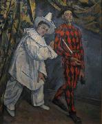 Paul Cezanne Pierot and Harlequin oil painting reproduction